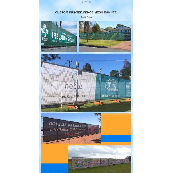 Printable Construction Poly Custom Outdoor Advertising PVC Vinyl Polyester Fabric Fence Mesh Banner