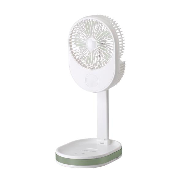 Customized Logo 1500 mAh USB Rechargeable Table Fan with LED Light and ABS PP Material