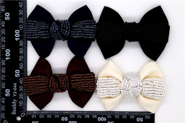 Ribbon coloured bow-tied shoe flower,Handmade footwear ornaments and flower Thread ribbon Beige ,white,black,red ,blue
