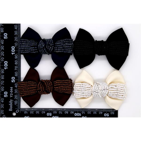 Ribbon coloured bow-tied shoe flower,Handmade footwear ornaments and flower Thread ribbon Beige ,white,black,red ,blue