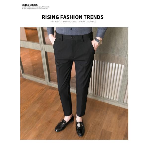 Cor sólida Negócios Casual Usar Traje Formal Calças Formal Plus Size Calças de Homem Calças