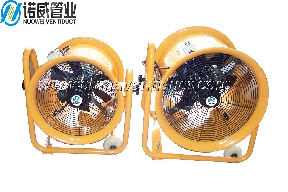 portable hand push ventilation blower with wheel