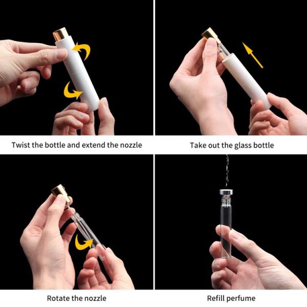 Бутылка брызг роскошного перемещения атомизатора духов 8ml духов мини портативного refillable косметическая
