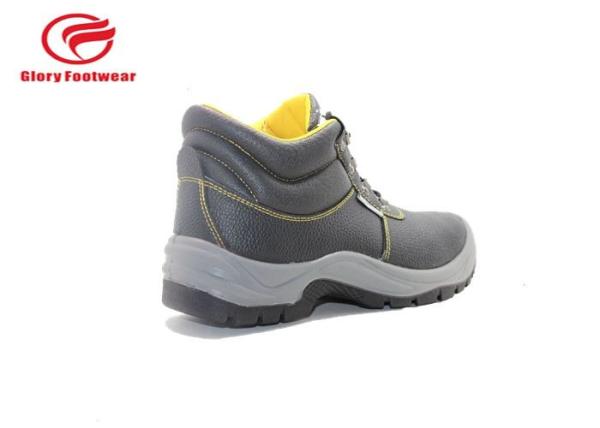 Embossed Action Leather Upper Low Top Steel Toe Shoes With Pu Outsole S1P Standard