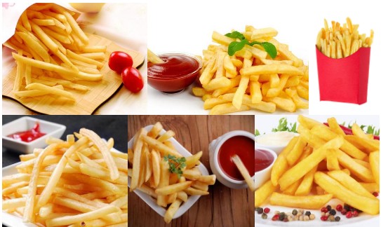 Оборудование ресторана фаст-фуда откалывает витрину грелки работника и картошки