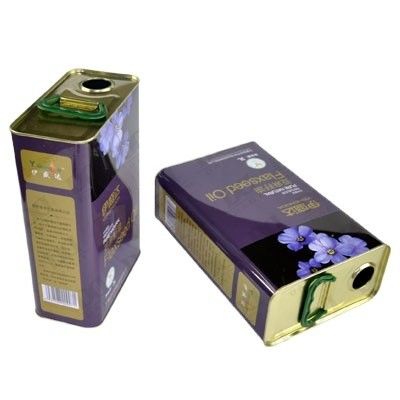 Wholesale Custom Printed 125ml 150ml 250ml  Rectangular Tin Can for Olive Sunflower Cooking Oil Food Grade Metal Container