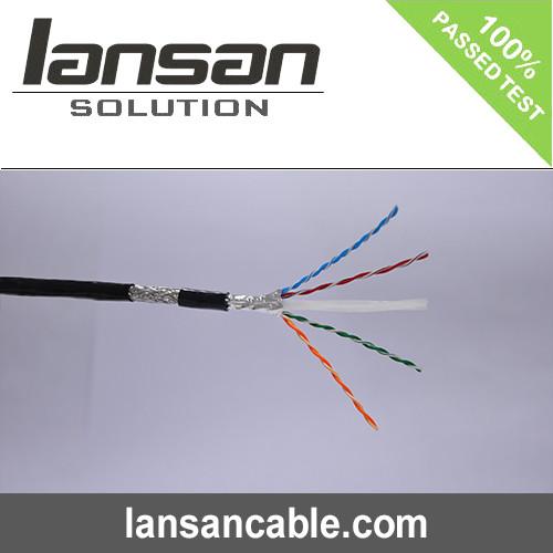 Twisted pair exterior ANATEL do polietileno do cabo do HDPE Cat6 SFTP
