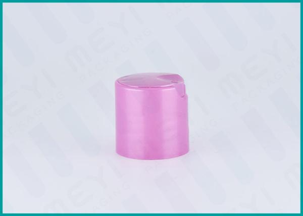 Tampões distribuidores 28/410 do plástico cor-de-rosa da parte superior do disco para a garrafa do distribuidor da loção