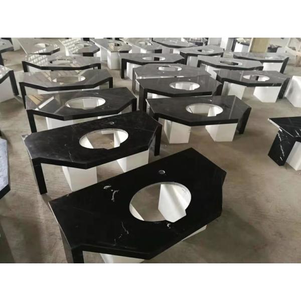 Negro Marquina Black Marble Slab And Tiles Bathroom Vanitytops For Residential Apartment