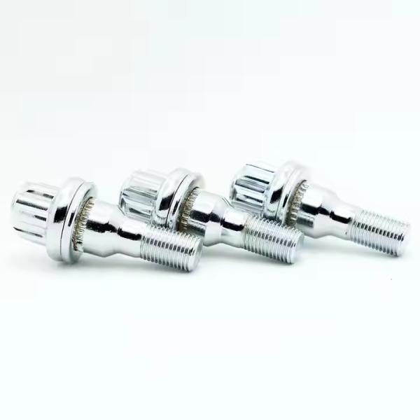 Nuts de rodillo de aluminio plateado con toma de corriente de rodillos de carreras 10.9 grado