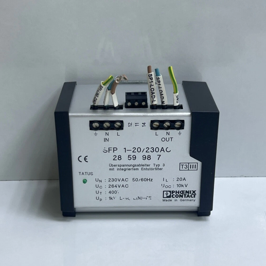 2859987 Phoenix Contact Terminal Blocks SFP 1-20/230AC - EMC filter surge protection device