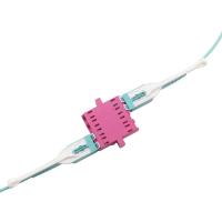 Duplex multi optique à tirette OM3 - matériel de mode de corde de correction de fibre d'UNIBOOT LC de 150 LSZH