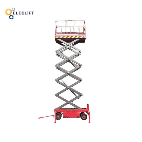 Electric Mobile Scissor Lift With Hydraulic Drive 2.2kw Power For Easy Maneuverability