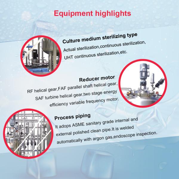 Bioréacteur à cylindre rotatif automatique d'acier inoxydable de fermentation d'oxydation