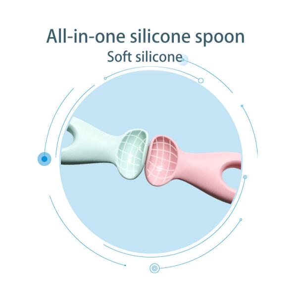 1 To 2 Years Silicone Infant Spoons Gel Soft Silicone Feeding Spoon For Newborn Toddlers