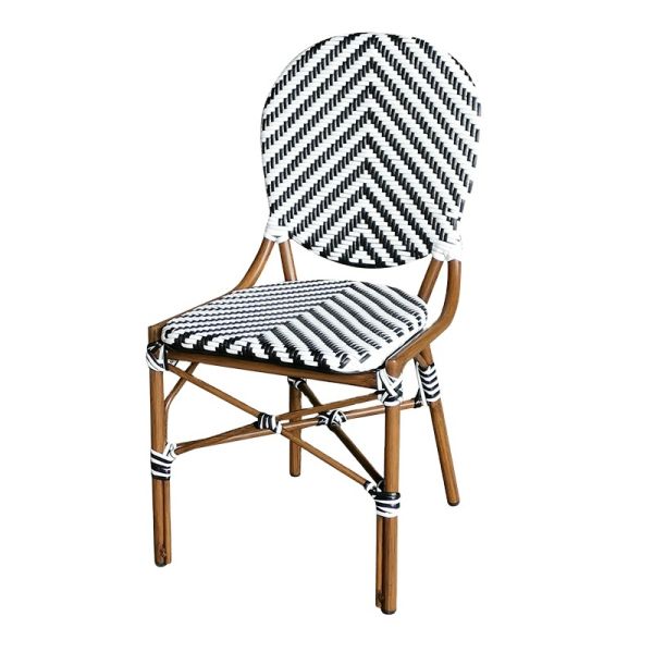 Cafe Chair Rattan Aluminium Metal Outdoor Bistro Chairs French