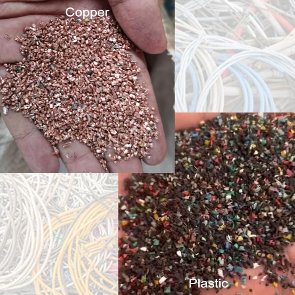 Small Waste Cable Separator Waste Metal Copper Wire Recycling Machine Scrap Copper Cable Copper Wire Granulator for Sale