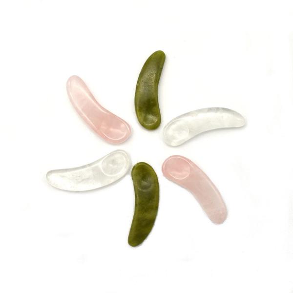 3.8*1.3*0.4cm Natural Crystal Eye Cream Spoon Stick Eye Massage Accessory for Eye Care
