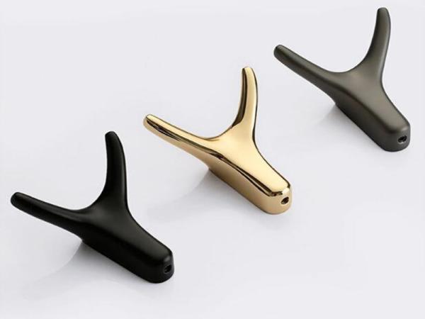 Simple Modern Chrome Cloth Hanging Hooks Wall Mounted Adjustable Hat Holder Zinc Gold Cap Holder