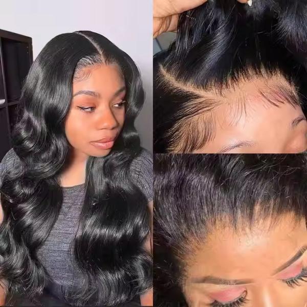 Ready to Ship Brazilian Virgin Hair Body Wave 180% Preplucked 13x6 HD ransparent Full Lace Front Wigs Human Hair for Black Women