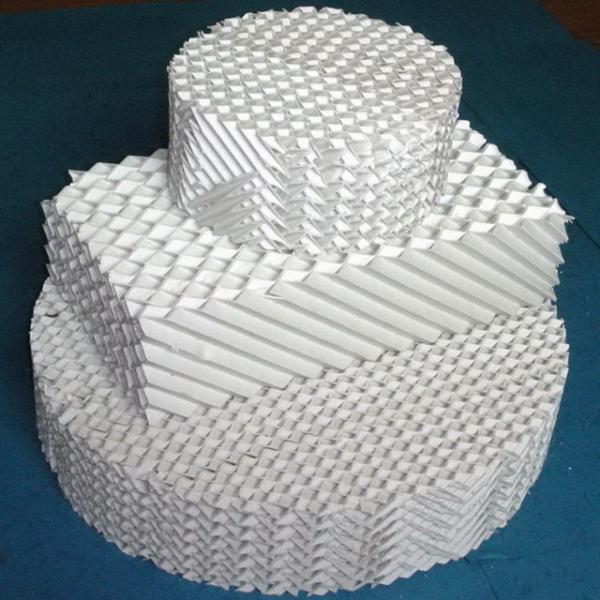 Mass Transfer Media Ceramic Structured Packing 500Y High Separation Efficiency For Tower