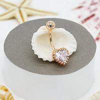 Inicial chapeada ouro da joia das perfurações do corpo que perfura a forma sexy do coração