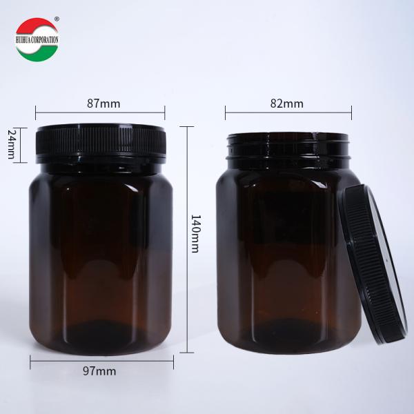 Pot à miel PET personnalisé 250g 500g 1000g transparent de qualité alimentaire