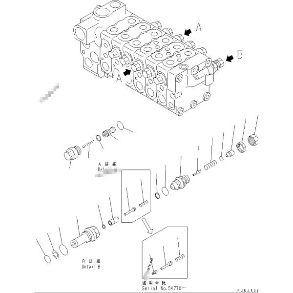 PC60-7 PC75 PC78 Excavator Control Valve / Main Relief Valve 723-20-61101
