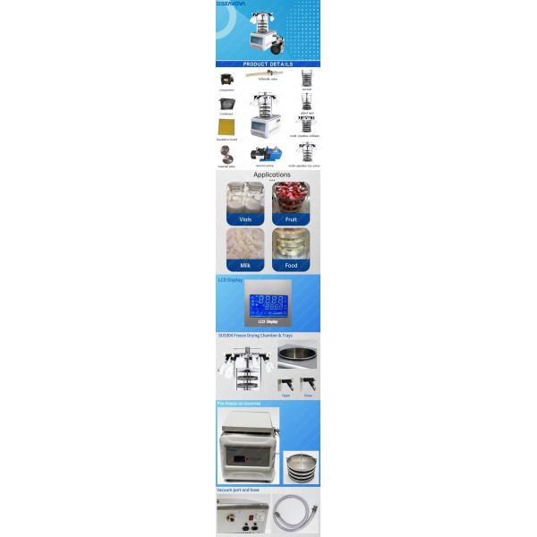 Senova Biotech Tabletop Freeze Dryer 3kg/Batch Vacuum Freeze Dryer