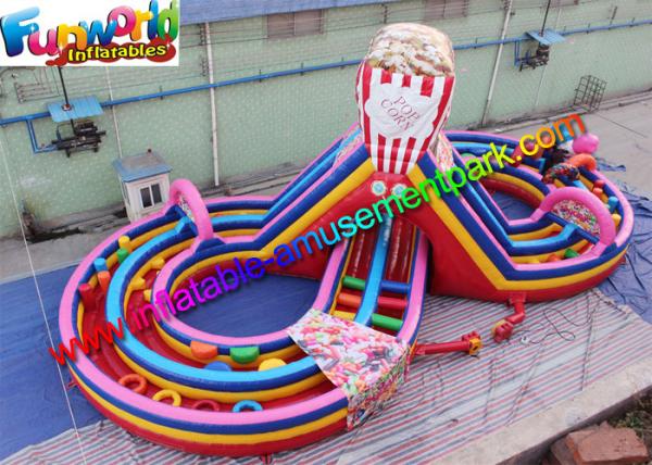 Sucrerie gonflable de géant de qualité marchande de Funworld de parcours de combattant d'école