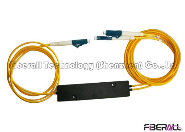 1x2 Fiber Optic PLC Splitter With Mini ABS Box / 3.0mm Cable / FC Fiber Connector
