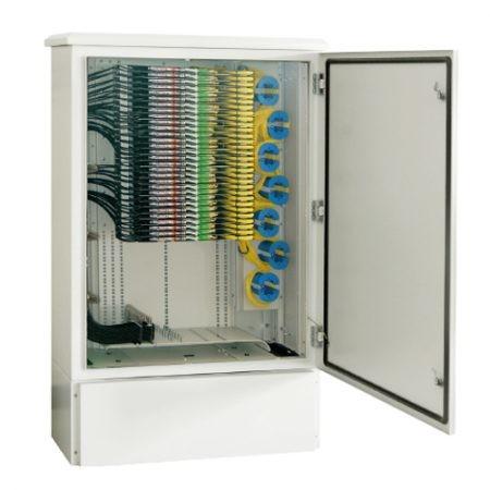 Weather Proof FTTX Fiber Optic Cabinet 712 Port Galvanized Steel Material