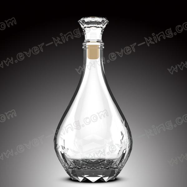 Теплостойкая ясная бутылка стекла рома 750ML с крышкой диаманта