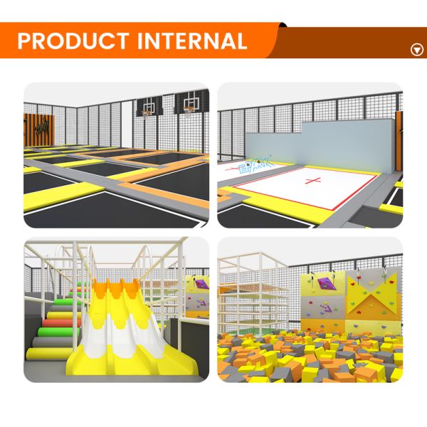 Soft Playground Park (372㎡) – Custom Indoor Playground | Yellow Theme