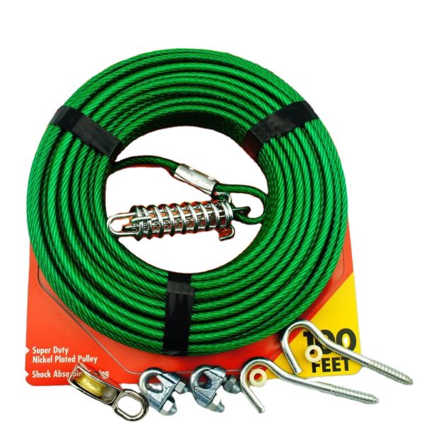 Steel Wire Rope Sling With Snap Hook 5mm for Dog Tie Out Cable