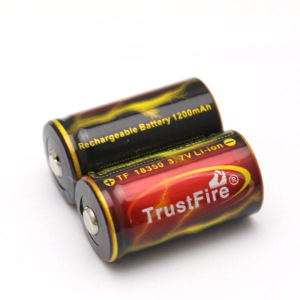 Best Trustfire 1200mAh 18350 rechargeable battery protected for ecig Factory Directly Sell