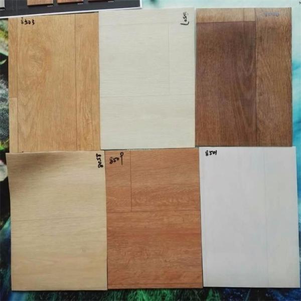 Indoor PVC Floor Covering , Wood Look PVC Vinyl Floor Tiles Thickness 3mm