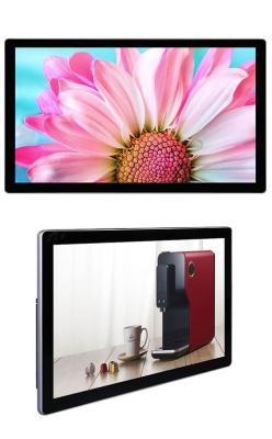 Ultra Thin Wall Mount Kiosk Full HD Screen For Advertising Display