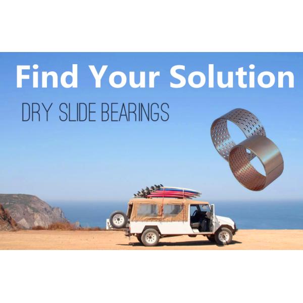 DIN 1494 / ISO 3547 Wrapped Composite Sliding Bearing Tin - plated steel Bushing Strips Maintanance - free