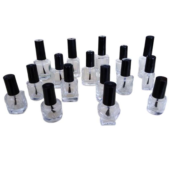 Basic Style Glass Tiny Nail Polish Bottles Matt Surface For Cosmetic Packing