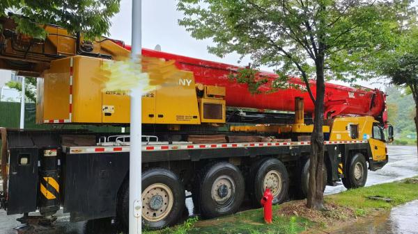 SANY-130 Truck Mounted Boom Crane With 298 KW Power And 400 Liter Fuel Tank