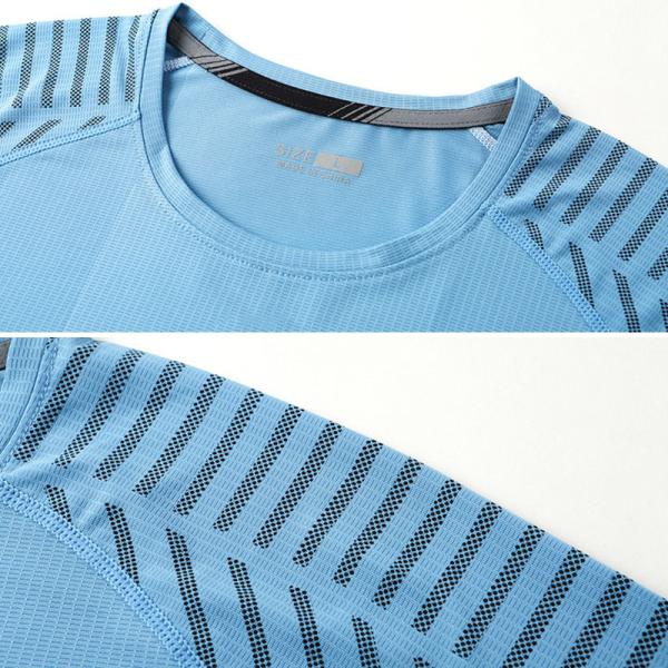 Summer Thin Breathable Running Fitness Loose Short Sleeve T Shirt For Men