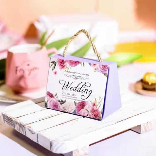 200gsm Mini Wedding Paper Gift Bag Glossy Lamination Bridesmaid Paper Bag