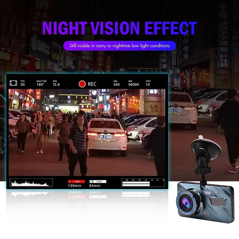 Двойной кулачок 1080FHD Dash Cam DVR автомобиля объектива перезаряжаемые с обнаружением движения G-Sensor