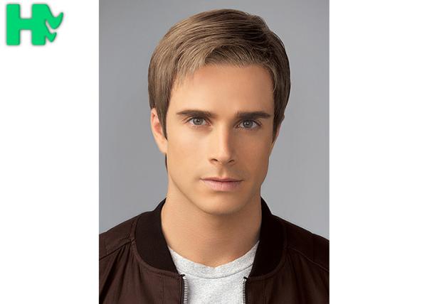 Simple Fluffy Men Hair Wig Short Straight Capless 100% Heat Resistant Fiber