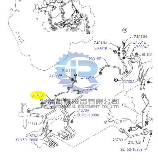 Vh230812640a Excavator Hoses Nozzle Leakage Pipe Sub Assy Sk350-8 Sk360-8