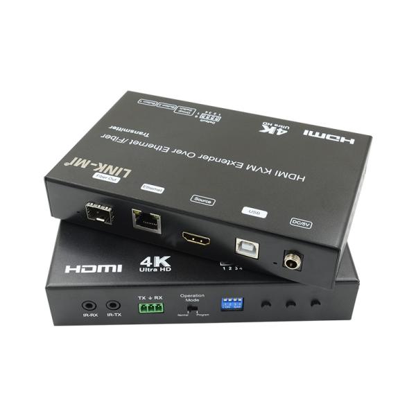 HDMI USB AV Over IP KVM Extender Over Fiber Support POE RS232 Unicast Multicast