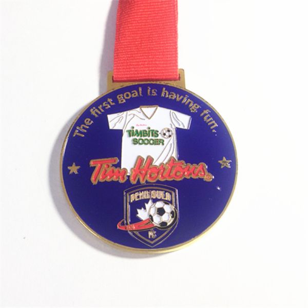 Wholesale custom gold award medals with ribbon for sports awards,Custom logo, shape, engraving available