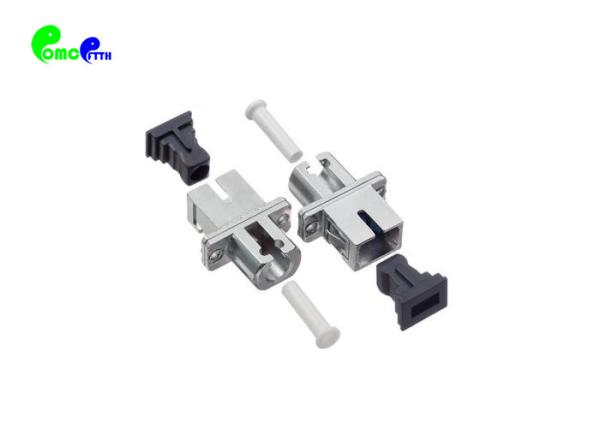 Optical Fiber Adapter LC Female - SC Female Hybrid Simplex Copper Singlemode / Multimode With Full Flange