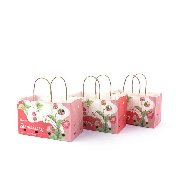Waterproof Ripen Fruit Brown Paper Bag For Grocery Refrigeration